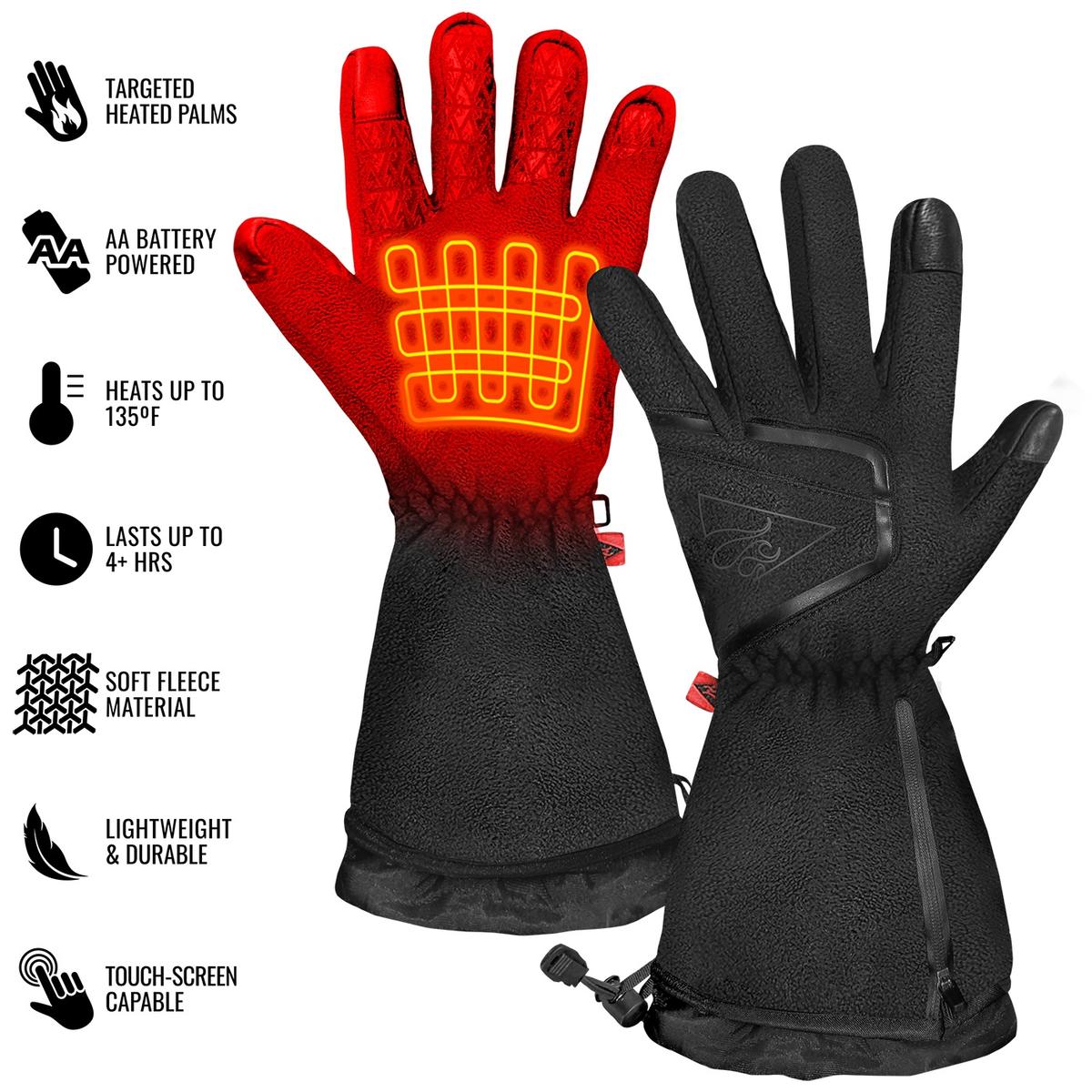 ActionHeat AA Men's Fleece Heated Gloves 2.0 - Back