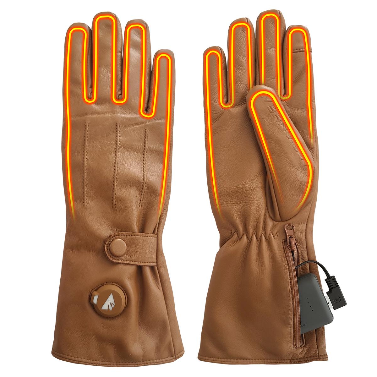 ActionHeat 5V Men's Battery Heated Leather Dress Glove - Size