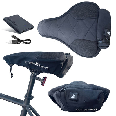 ActionHeat 5V Battery Heated Bicycle Seat - Full Set