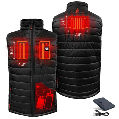 Open Box ActionHeat 5V Battery Heated Insulated Puffer Vest - Men's - Back