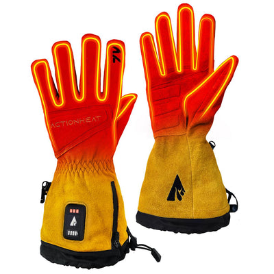 ActionHeat 7V Rugged Leather Heated Work Gloves - Front
