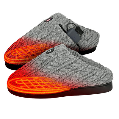 ActionHeat 5V Battery Heated Cable Knit Slippers - Front