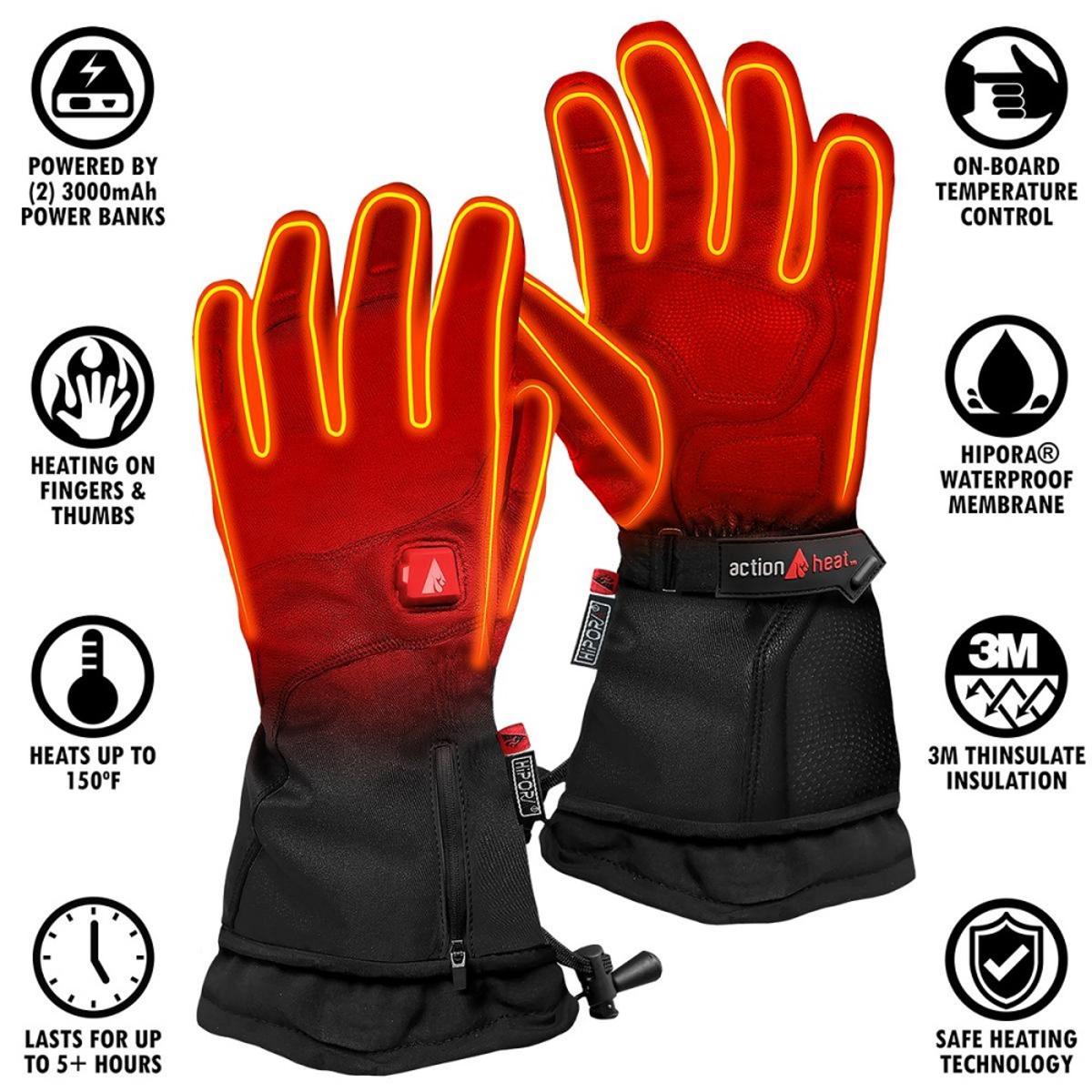 Open Box ActionHeat 5V Premium Heated Gloves - Men's - Full Set