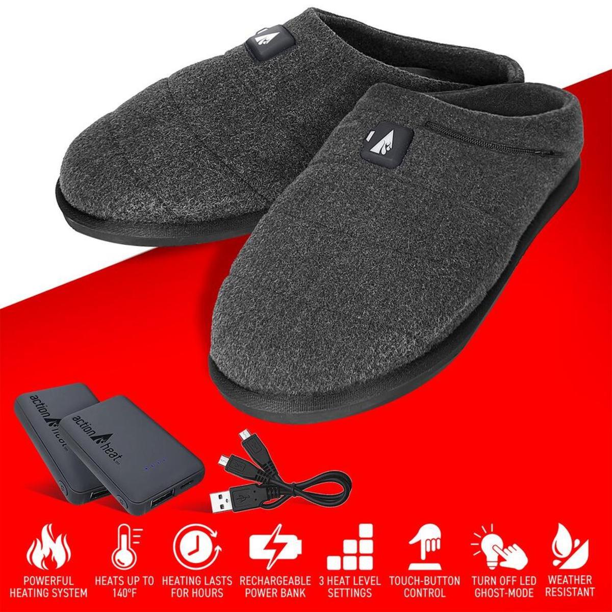 Open Box ActionHeat 5V Battery Heated Slippers - Info