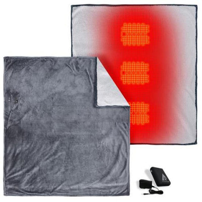 Open Box ActionHeat 7V Battery Heated Plush Throw Blanket - Back