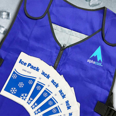 AlphaCool Arctic Cooling Ice Vest with Self-Fill Reusable Ice Packs - Back