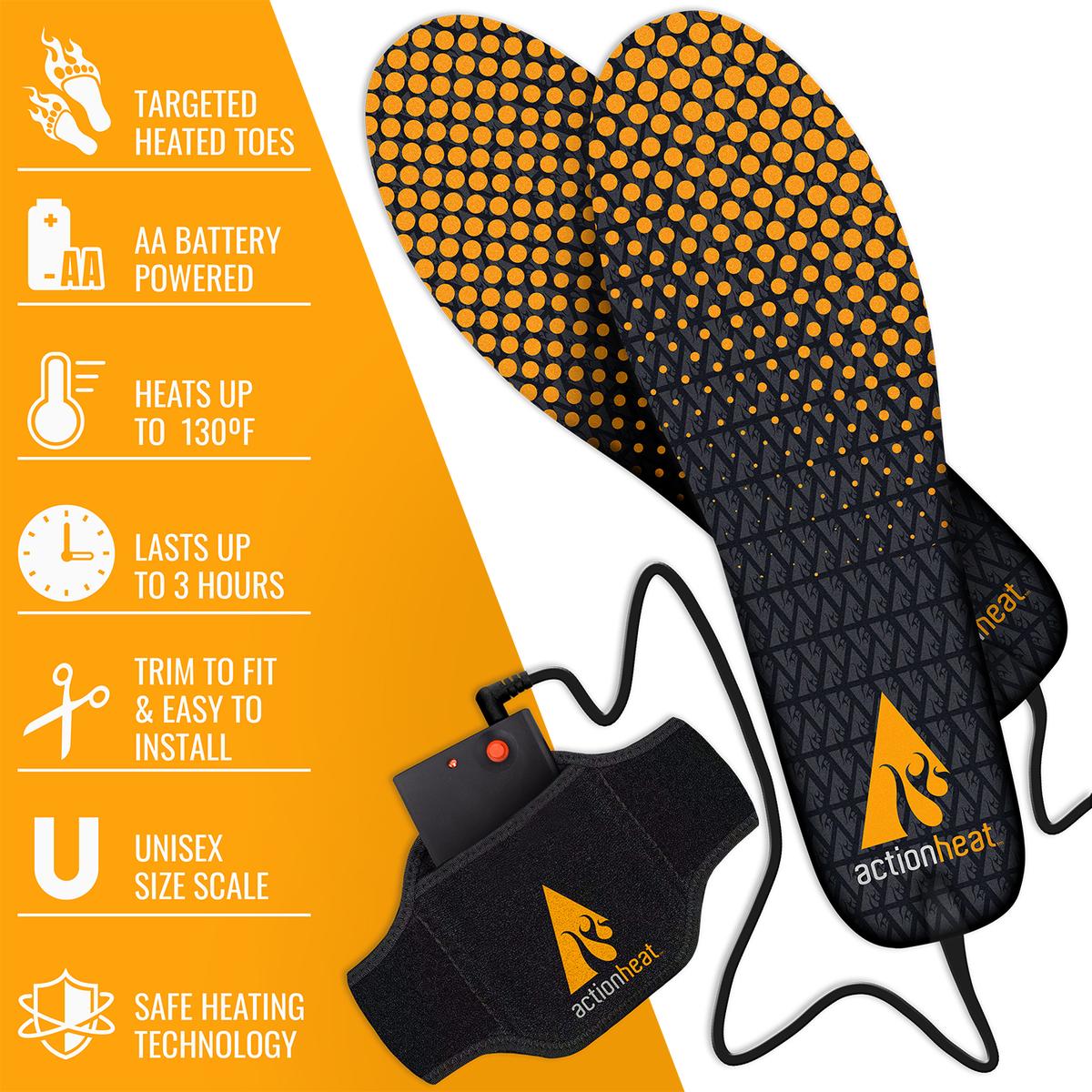 ActionHeat AA Battery Heated Insoles - Info