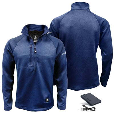 ActionHeat 5V Men's 1/2 Zip Pullover Battery Heated Shirt - Full Set