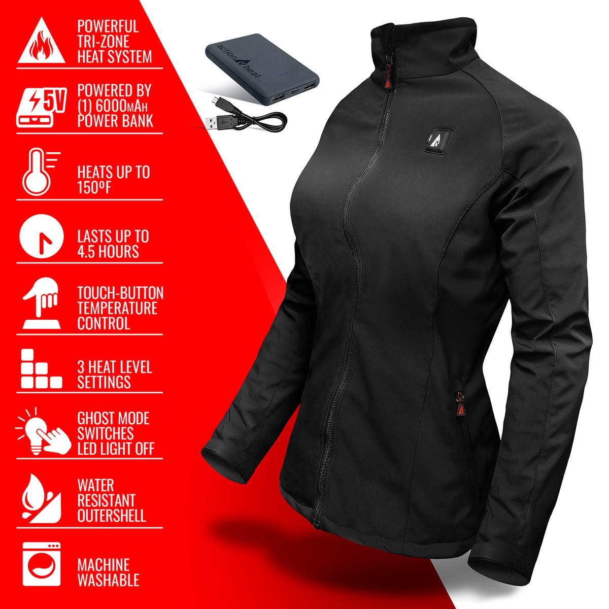 ActionHeat 5V Women's Softshell Battery Heated Jacket - Info