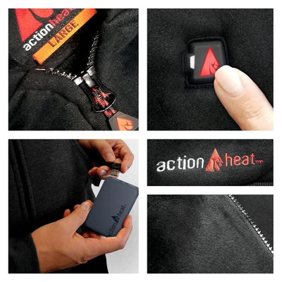 Open Box ActionHeat 5V Battery Heated Hoodie Sweatshirt - Battery