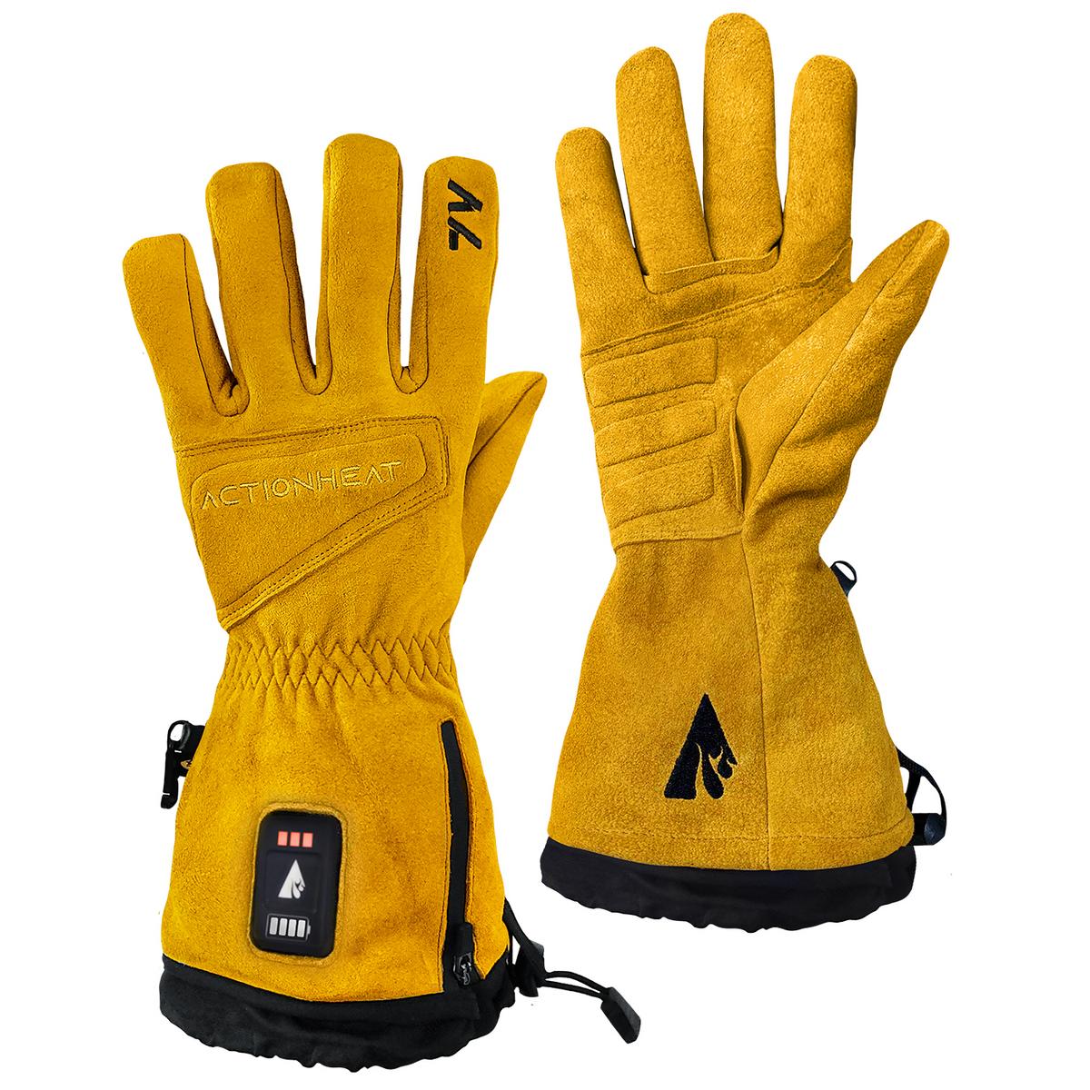 ActionHeat 7V Rugged Leather Heated Work Gloves - Heated
