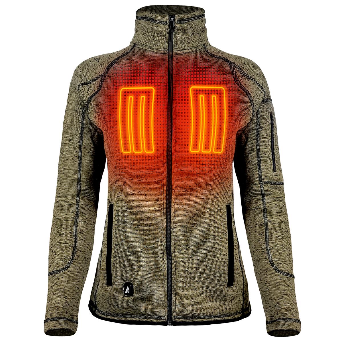 ActionHeat 5V Women's Battery Heated Sweater Jacket - Front