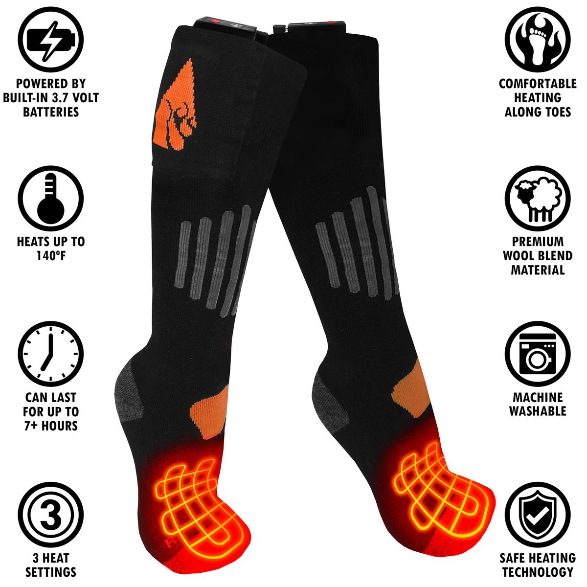 ActionHeat 3V Wool Rechargeable Battery Heated Socks 1.0 - Info