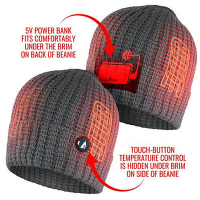 Open Box ActionHeat 5V Battery Heated Waffle Knit Hat - Info