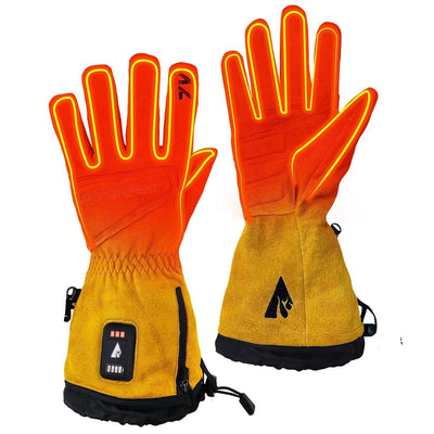 Open Box ActionHeat 7V Rugged Leather Heated Work Gloves - Front