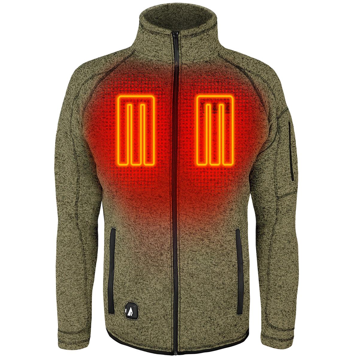 ActionHeat 5V Men's Battery Heated Sweater Jacket - Front