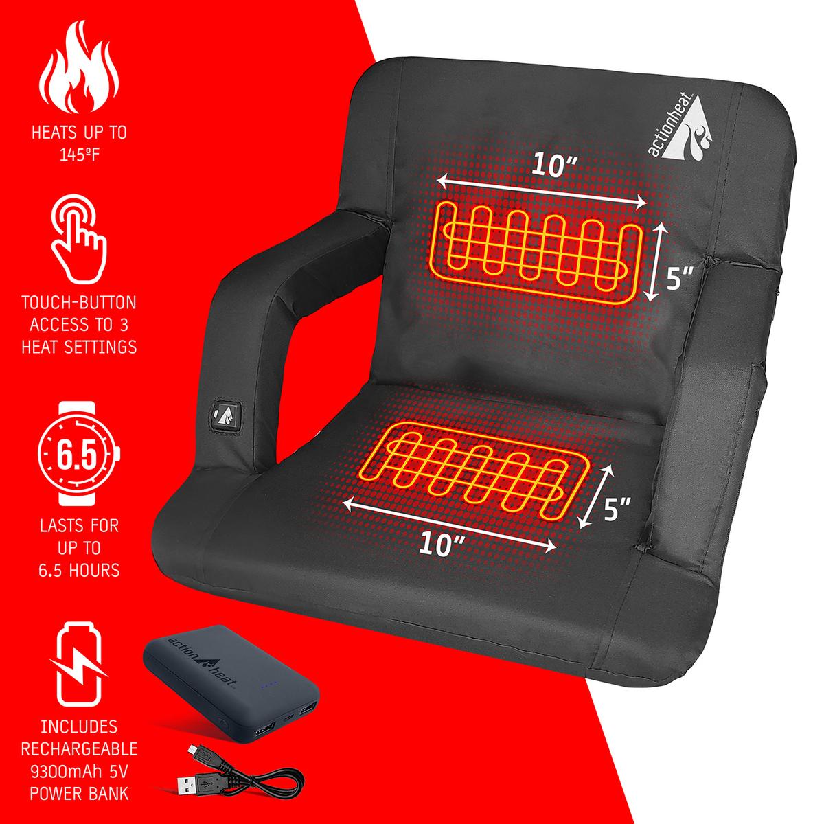 ActionHeat 5V Heated Folding Bleacher Seat - The Warming Store