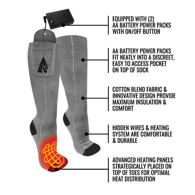 ActionHeat AA Classic Battery Heated Socks - Full Set