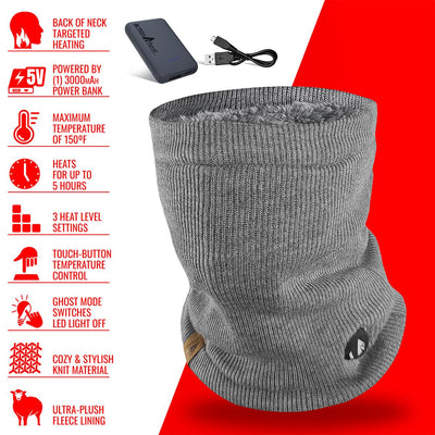 ActionHeat 5V Battery Heated Knit Gaiter - Full Set