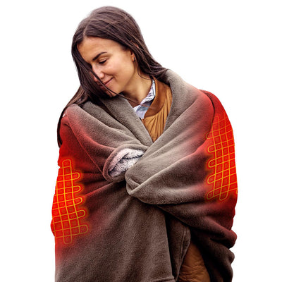 ActionHeat 7V Battery Heated Plush Throw Blanket - Front