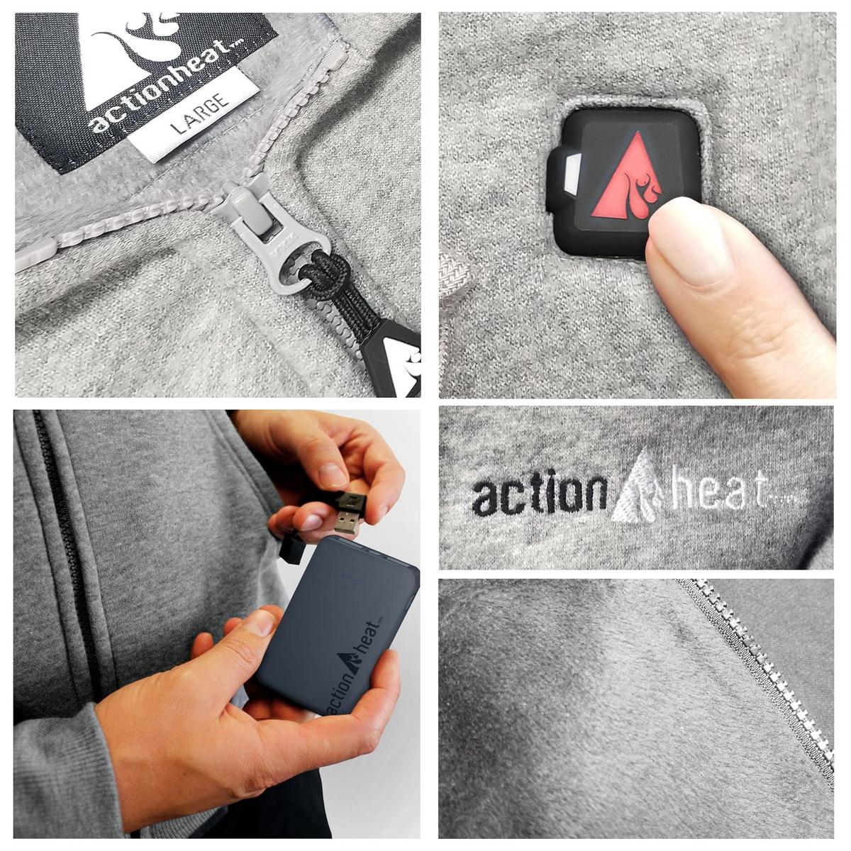 ActionHeat 5V Battery Heated Hoodie Sweatshirt - Battery