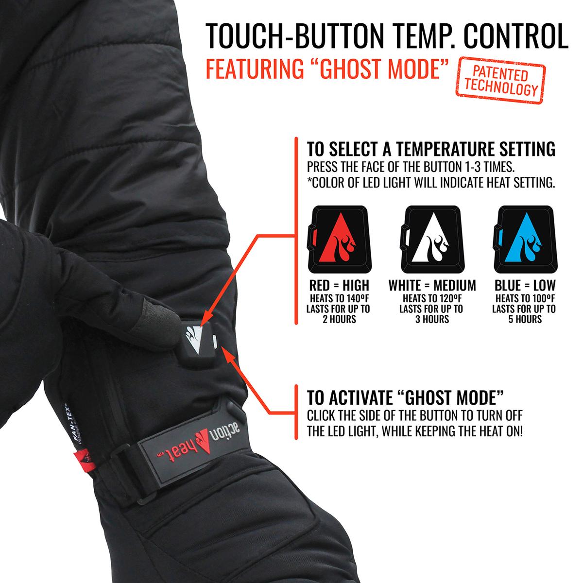 ActionHeat 5V Men's Slim Fit Fleece Heated Gloves - Full Set