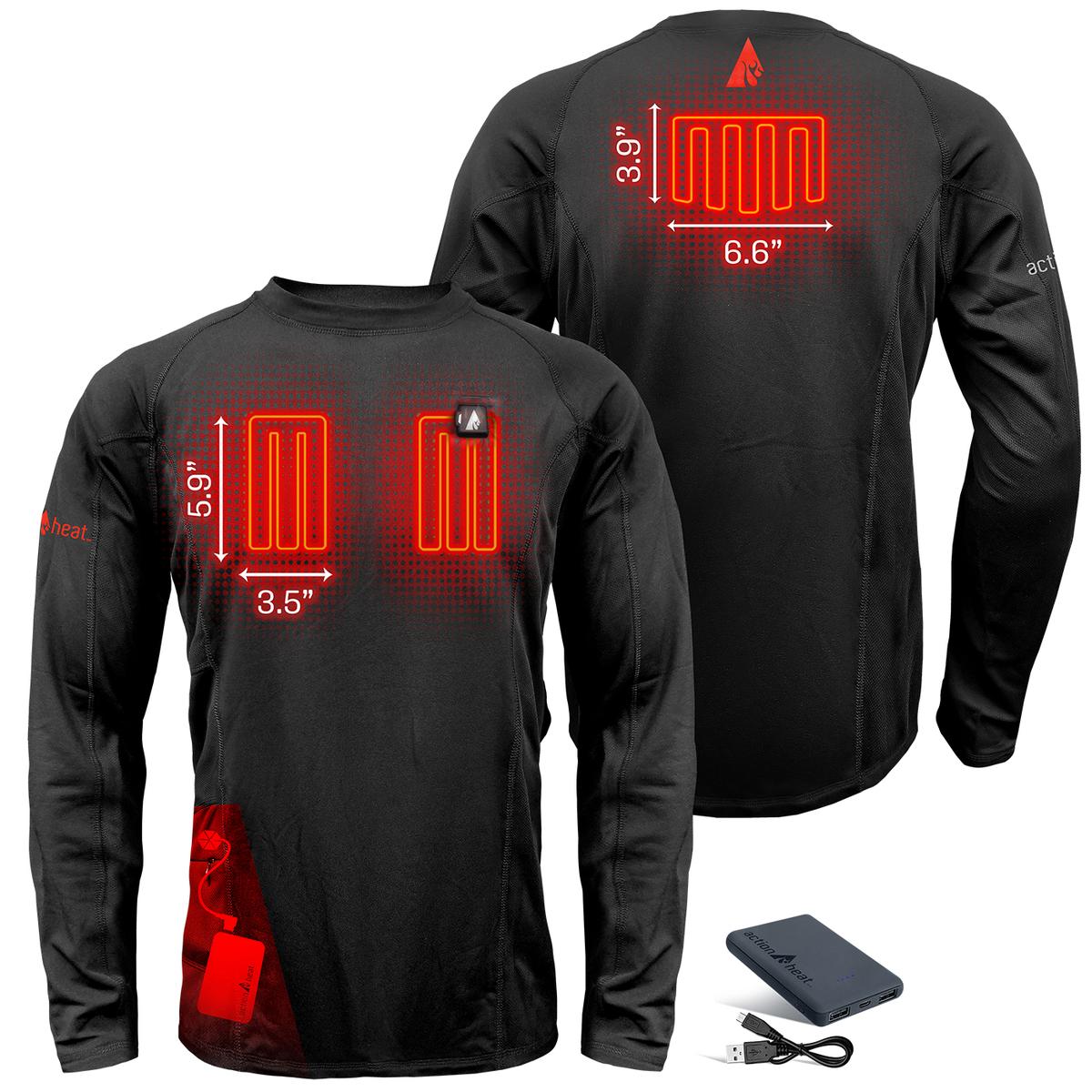 Best Deal for Heated Thermal Long Sleeve T Shirts APP Intelligent Control