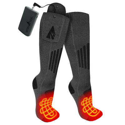 ActionHeat 3.7V Wool Rechargeable Heated Socks 2.0 with Remote - Front
