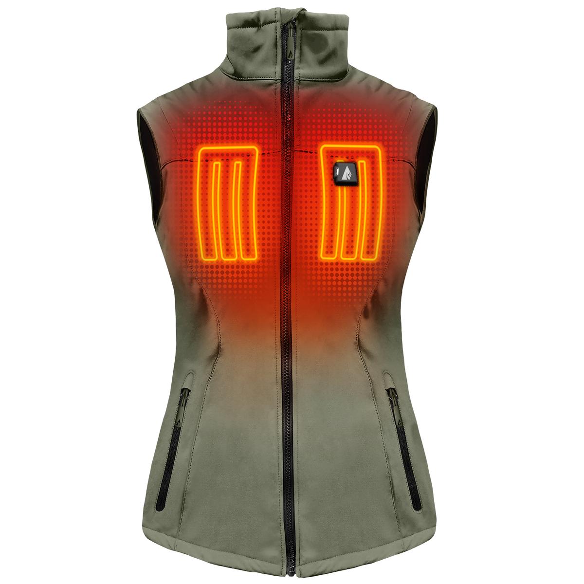 ActionHeat 5V Women's Softshell Battery Heated Vest - Front