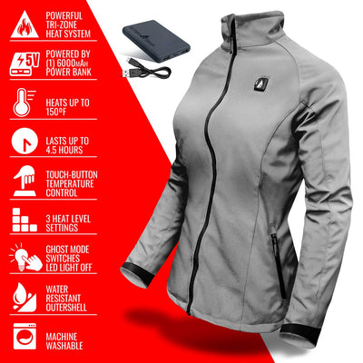 ActionHeat 5V Women's Softshell Battery Heated Jacket - Info