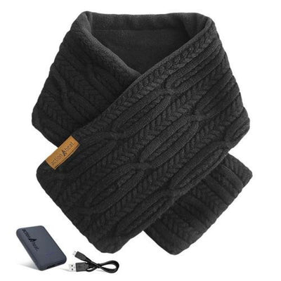Open Box ActionHeat 7V Battery Heated Cable Knit Wrap Scarf - Full Set