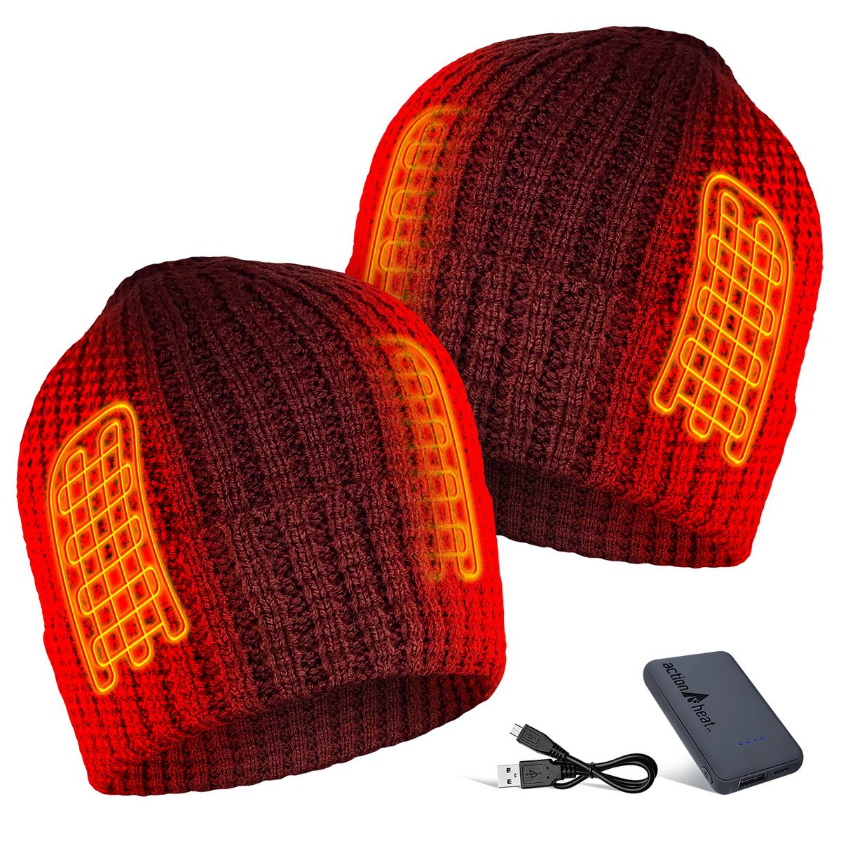 ActionHeat 5V Battery Heated Waffle Knit Hat - Right