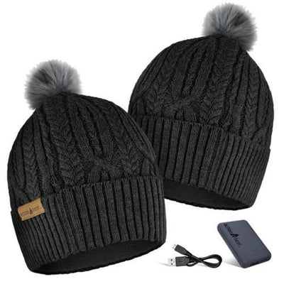 Open Box ActionHeat 5V Battery Heated Cable Knit Hat - Back