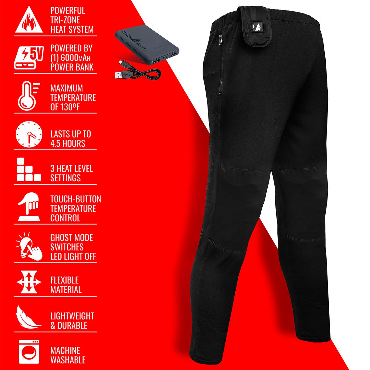 ActionHeat 5V Men's Heated Base Layer Pants - Info