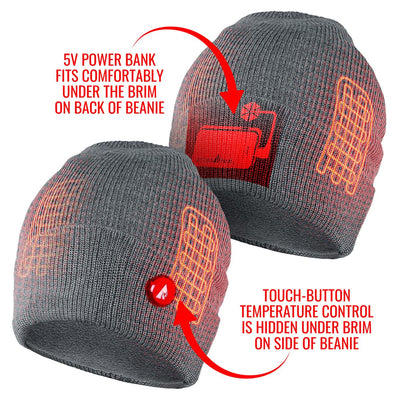 ActionHeat 5V Battery Heated Knit Hat - Info