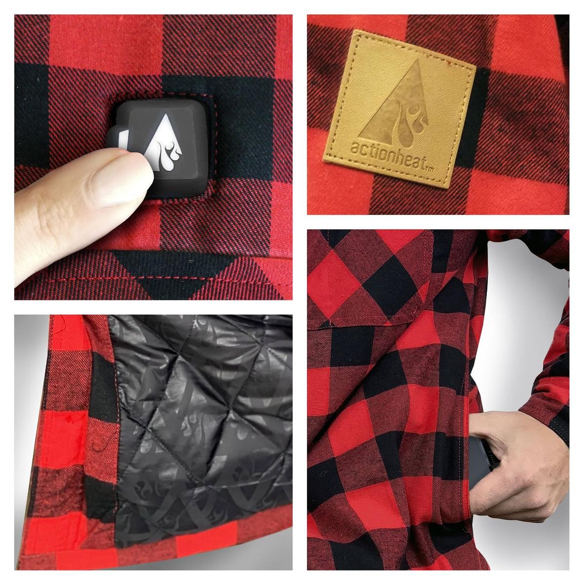 ActionHeat 5V Battery Heated Flannel Shirt - Battery