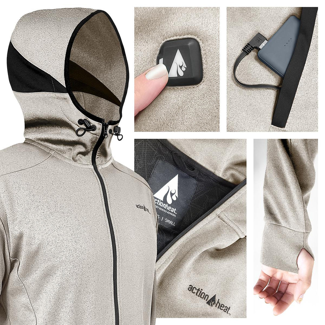 ActionHeat 5V Men s Slim Fit Battery Heated Hoodie ActionHeat Heated Apparel