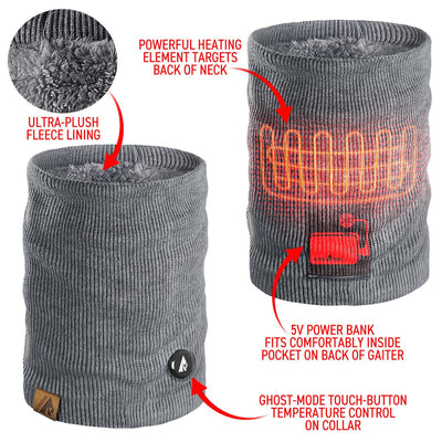 ActionHeat 5V Battery Heated Knit Gaiter - Info